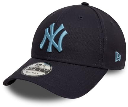 New Era MLB Berretto da Baseball New York Yankees 940 Cappellino Logo della Squadra Visiera Curva Strapback Blu