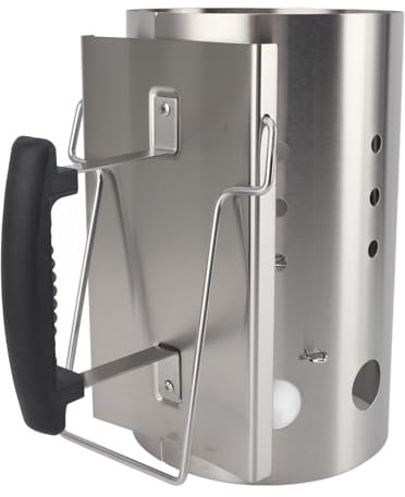 Goshyda Inicio de Carbón de Chimenea de la Parrilla, Inicio de Chimenea de Barbacoa para Parrilla de Carbón y Barbacoas, Sólida y Fácil de Usar en la Parrilla BBQ para Iniciador de Fuego