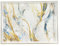 Heaven4you Modern Marble-Inspired Decorative Dining or Serving Tray Abstract Pattern and Cut-Out Handles | Chic Organizer or Food Tray for Coffee Table, Kitchen or Entertaining (White Marble)