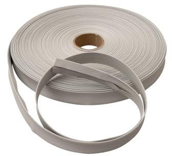 Planenscout Stamoid Edge PVC-beschichtetes Einfassband grau 20mm für Markisenstoffen, LKW-Planen, Bootspersenning