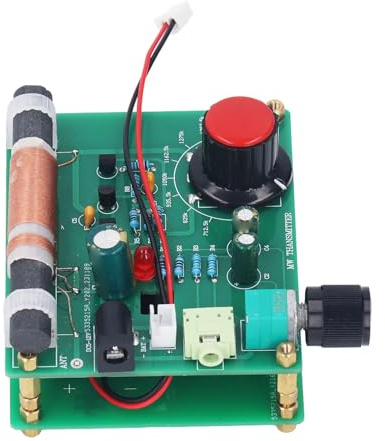 YDuupxe AM Radio Transmitter Amplitudenmodulation Sender Kompakt Größe Weitfrequenzbereich 3, 5 Mm Kopfhörerbuchse