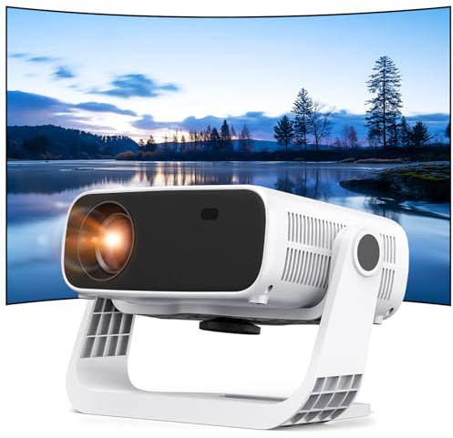 Zdk Proiettore intelligente 2025 con WiFi e Bluetooth, mini proiettore portatile per home theater, compatibile con Netflix, 1080p 4k, Keystone automatico, smartphone, HDMI, USB, Av, Fire Stick, PS5