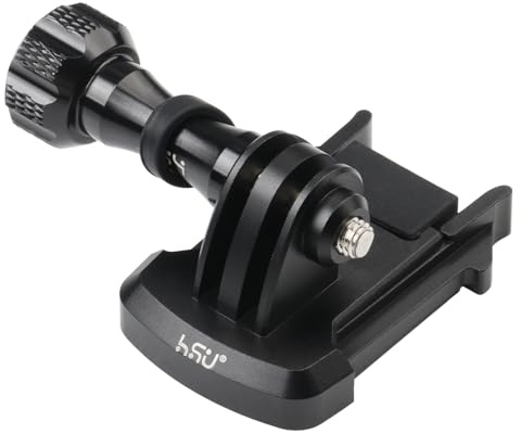 HSU Aluminium Alloy Quick Release Buckle Clip for GoPro Action Cameras | Metal Camaera Mount Adapter for Hero 13/12/11/10/9/8/7/6/5/4/3, Insta 360 Ace Pro 2 and Osmo Action 6/5 Pro/4/3