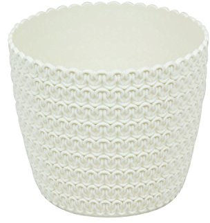 Magnolia Jersey Cache-pot pour plantes Crème Hauteur 12 cm