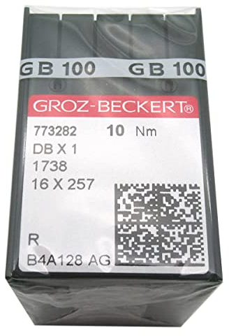 ckpsms GROZ-BECKERT nadeln - 100 DBx1 Groz Beckert 1738 16 x 257 Nähmaschinennadeln (Groz Beckert DBX1 14/90)