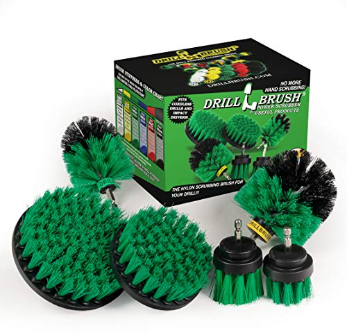 Cleaning Supplies - Kitchen Accessories - The Ultimate Kitchen Drill Brush Attachment Kit - Crock Pot - Cast Iron Skillet - Countertops - Cooktop - Oven - Sink - Backsplash - Trash Can - Flooring
