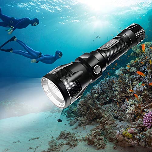 Bluefire 1200 Lumen Linterna de Buceo, Profesional Linterna Submarina Impermeable de Seguridad para Exteriores Deportes