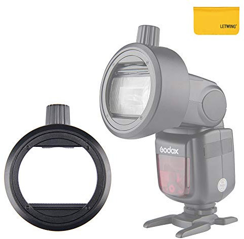 Godox S-R1 Round Ring Flash Speedlight Adapter for AK-R1 Kit for Godox TT685 V860II V850II TT600 Compatible for Yongnuo Canon Nikon Sony Flash
