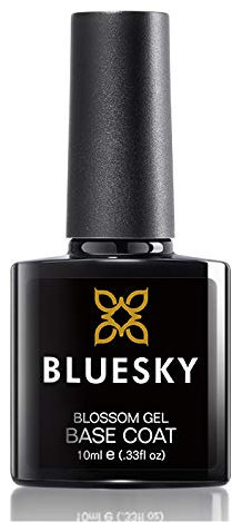 Bluesky Gel Nail Polish, Blossom Base Coat, Black, 10ml, Floral Nail Art Gel (Requires Curing Under UV LED Lamp)
