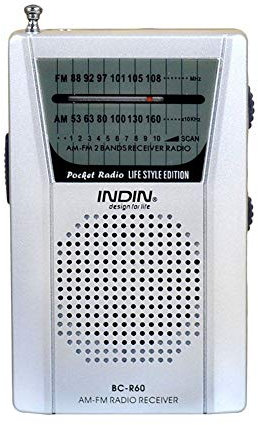 Radio Universal Am/FM con Sonido Claro de Bolsillo Universal con Antena telescópica y Toma de Auriculares Fácil de Usar Funciona con baterías para Caminar Jogging Viajar