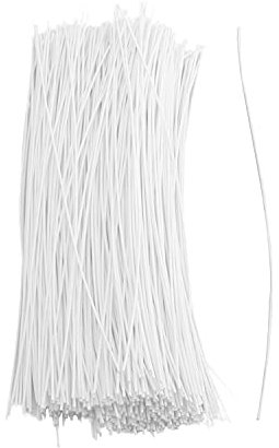 MroMax 500pcs plastica Twist Tie nero ovale 1.8x100mm (LxL) 500Pcs Bianco rotondo 1 x 200 mm (L x l).