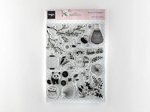 TOGA Silikonstempel Frühling in Kyoto, transparent, 14 x 18 cm