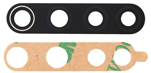 compatibile con XIAOMI REDMI NOTE 8T Ricambio N.1 vetro vetrino glass ricambio per Sostituire lente obbiettivo BACK fotocamera REAR CAMERA + BIADESIVO ADESIVO (NERO)