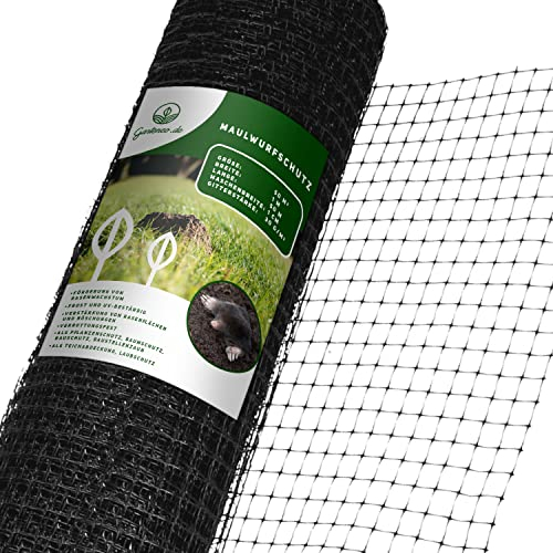 Saferide Rasengitter Maulwurfgitter Wühlmausgitter 1m x 50m Maulwurfnetz Maulwurfsperre Rasenschutzgitter Rasenschutz