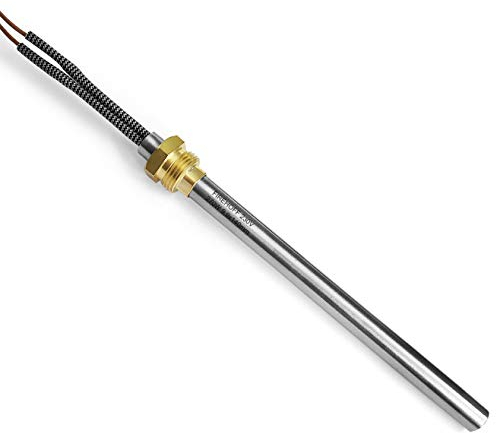 Bougie d'allumage pour poêle à granules - 270 W, 130/140 mm, diamètre 9,9 mm, filetage 3/8, avec cosses - GARANTIE 1 an (Modele actuel)