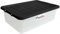 Plastix Clear Plastic Storage Box With Black Lid Home Office Stackable UK Made - 32L 32 LITRE UNDERBED