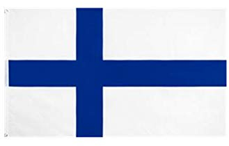 Stormflag Finnland Flagge (90cmx150cm) Polyester Pongee 90g mit Ösen mit Doppelnadel genäht.