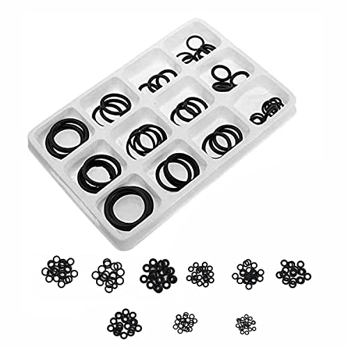 O Rings Set 50pc Rubber Ring 12 Assorted Seal Washers Tap Gasket Kit Washer Seals Spacers For Mixer Taps Hozelock Hydraulic Plumbing Garage Sealing Universal Diy Sink Auto Quick Repair (50)