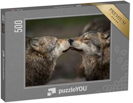 puzzleYOU: Puzzle 500 Teile Vertrauen unter Wölfen – Premium-Puzzle mit Fotorealistischem Motiv von Wölfen, Raubtieren & Tieren des Nordens