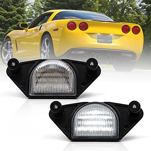 NSLUMO LED Kennzeichenbeleuchtung Für Chevr/olet Corvette C4 C5 C6 Impala Lumina Monte Carlo SSR Beretta C1500 C2500 C3500 Für GMC 2Pcs Rear Tag Lampen