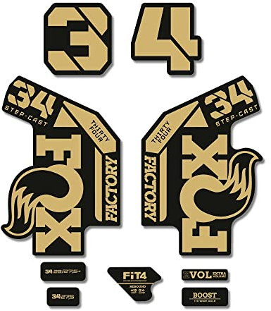 Adesivi compatibili con forcella bici Fox 34 Factory Step Cast 2022