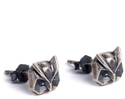 ZLING 925 Sterling Silber Eule Ohrstecker Punk Tier Ohrring Unisex Ohr Piercing Schmuck