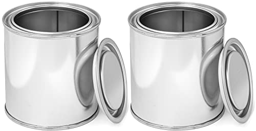 Moritz 2X Blechdose Dose 250 ml mit Deckel I Schraubendose I Farbdose I Aufbewahrungsbehälter Vorratsdose Universaldose Kleinteiledose Sortierdose Ordnungsdose Werkstattdose Lagerbehälter