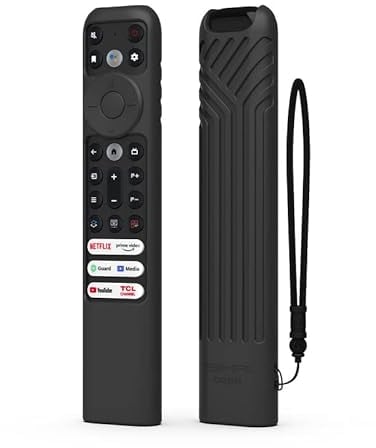 Sikai Universal TCL Remote Control Silicone Case Compatible with TCL RC902V FMR5 Remote Control Protective Cover,Remote Control Shell Compatible with TCL 8K QLED Voice TV Cover