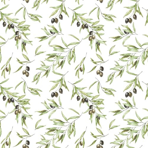 G45450 - Just Kitchens Olive Drupe Green Black White Galerie Wallpaper