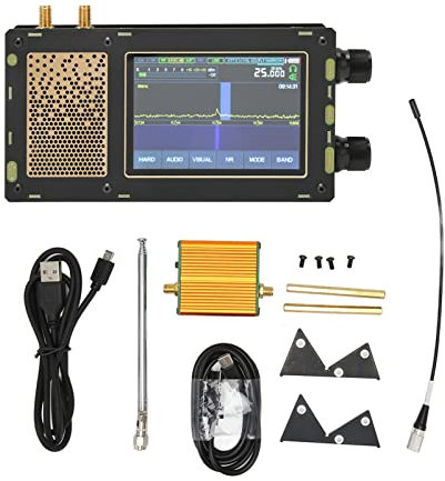 DSP SDR Receiver, 50KHz to 2GHz AM SSB NFM WFM CW Shortwave Radio Receiver with 3.5in Capacitive Touch Screen, Support Dual Antennas, 3600mAh Battery, USB Connection (DSP SDR V3 Host with Low Noise