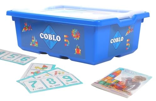 Coblo Classic XXL 200-teilig - Magnetisches Spielzeug - Montessori-inspiriertes Baukastensystem - Ideal für Klassenraum und Zuhause - Für Kinder von 3 bis 12 Jahren