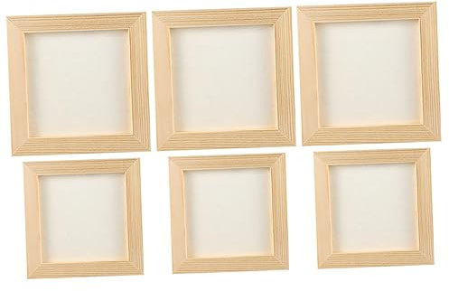 TOYANDONA 6st Fotorahmen Aus Ton Bauernhaus-bilderrahmen Selbststehender Bilderrahmen Unvollendeter Rahmen Zum Bemalen Diy-fotorahmen Siebdruckrahmen Holz Matsch Kind Dreidimensional