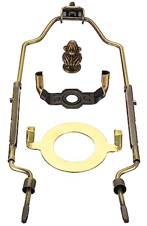 PATIKIL 8 9 10 11 Pulgadas Lámpara Arpa Kit con Remate, Ajustable Lámpara Sombra Apoyo Soporte con 3/8 IP E26 Luz Base para Mesa Piso Lámpara Iluminación, Bronce