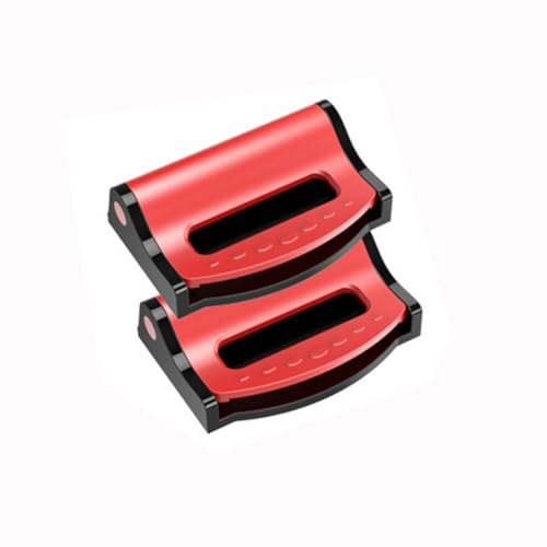 2 PCS Car Seat Belt Adjuster,Car Seat Belt Clip,Safety Seatbelt Locking Clips for Adults,Auto Adjuster Positioner Locking Clip.(Red)