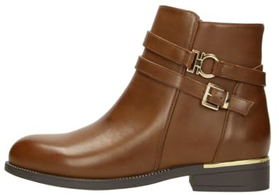 Fitters Damen Stiefelette Sina in Farbe Cognac, Damenschuhe in Übergröße, Sina 43 EU Cognac