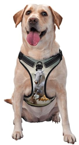 Siulas Stilvolles und bequemes Oxford-Gewebe, Wildtier-Pferde-Muster, für kleine, mittelgroße und große Hunde, ideal zum Spazierengehen