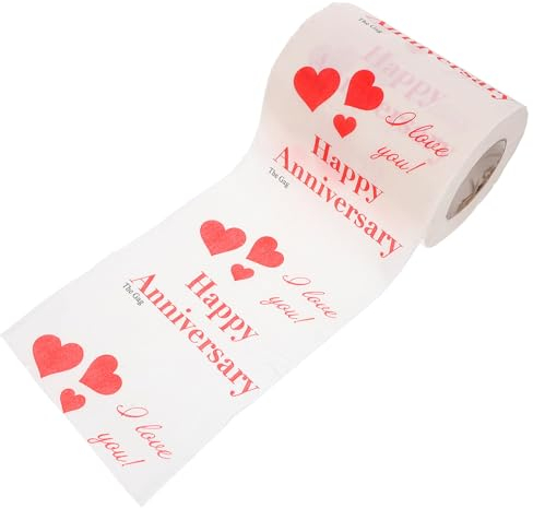1 Rolle Taschentücher zum Valentinstag Toilettenpapierrolle zum Valentinstag Valentinstag-Serviettenpapier toilettenpapier bedruckt bedrucktes toilettenpapier Einweg-Gesichtstuch
