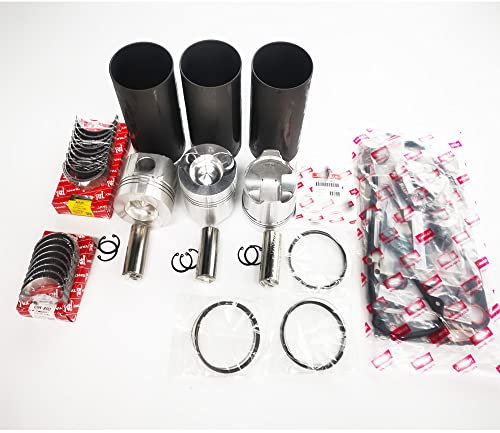 Für Yanmar 3D100 3TN100 3TN100E Rebuild Kit Kolben + Kolbenring + Zylinderhülse + Dichtring Set Komplett + Motorlager