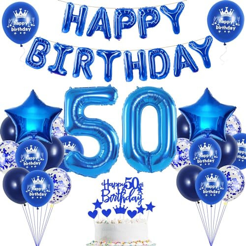 50. Geburtstag Dekoration Blau 50. Geburtstag Deko Mann Blau Tortendeko Geburtstag 50 Jahre Mann Party Deko Blau Luftballon 50 Geburtstag Blau 50 Geburtstag Frau Mann Ballon Marineblau