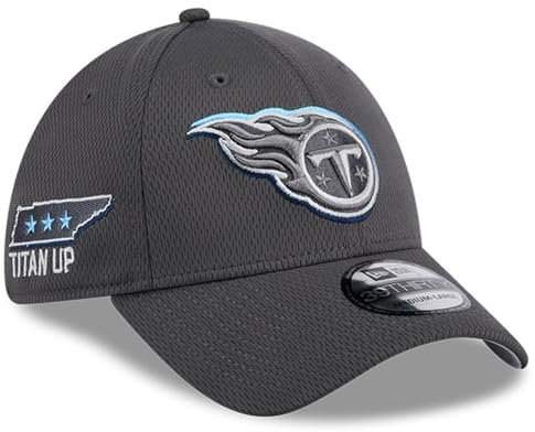 New Era 39Thirty NFL24 Draft Titans Cap Basecap Baseballcap Fullcap NFL-Cap Curved Brim Tennessee (M/L (57-59 cm) - grau)