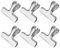 Qualsen 6 Pack Pinzas Bolsas Alimentos, Pinzas Cocina Bolsas de Acero Inoxidable, Clips para Bolsas con Borde Redondeado, Clip de Cocina de Metal para Organizar Archivos, Fotos, Bolsas, Papeles