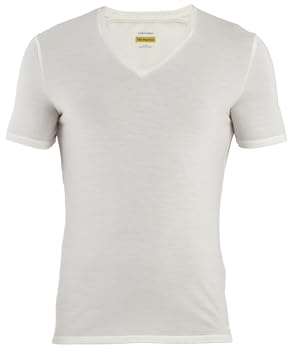 Icebreaker Herren Merino Anatomica Kurzarm-T-Shirt mit V-Ausschnitt, ungefärbt, Größe XL