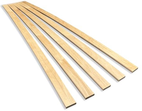 Ersatz Federholzleisten aus Schichtholz im 5er Set passend für viele gängige Lattenroste (Länge: Für 70 cm (680 mm); Breite/Farbe: 34 mm/Natur)