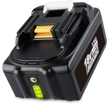 FERRYBOAT 5.5Ah BL1860B Ersatzakku für Makita 18V Lithium-Ionen Akku BL1815 BL1860B BL1860 BL1850 BL1850B BL1840 BL1830 kompatibel mit Makita 18 Volt Ladegeräten 1 Stück