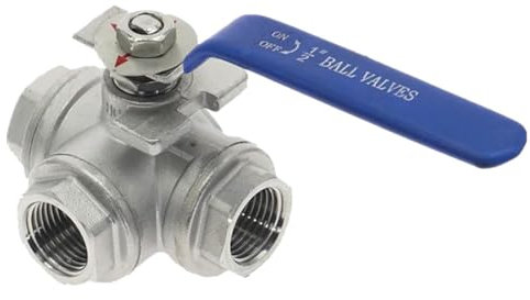 vanne en acier inoxydable, Vanne à bille à 3 voies en acier inoxydable 304, type L, type T, 1/4, 3/8, 1/2, 3/4, 1, DN8, DN10, DN15, DN20, DN25, vanne à filetage femelle BSP, 1 pièce (taille : DN5