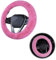 ANBOO Lenkradabdeckung, Winter Auto-Lenkrad Bezug Flauschiges Lenkradbezug, 38 cm Lenkradabdeckung Winter Universal, Auto Winter Zubehoer Zubehoerweich Flauschig-Rosa