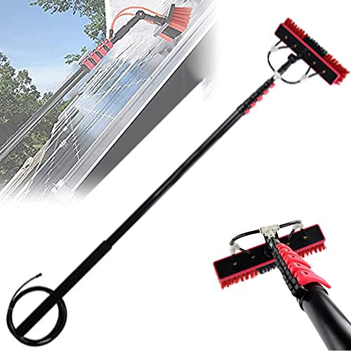 HYDIK Water Fed Pole Kit, Window and Solar Cleaning Pole w/Water Fed Telescopic Brush/Brush Window and Solar Panel Cleaning System Windows Cleaning & Washing Tool,20FT