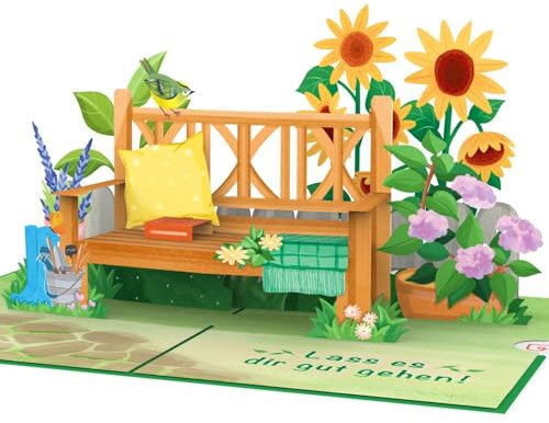 papercrush® Pop-Up Karte „Alles Gute zum Ruhestand“ - Schöne 3D Abschiedskarte für Kollegin zum Renteneintritt & Rente, Grußkarte zur Verabschiedung von Rentner in Pension, Gutschein für Geldgeschenk