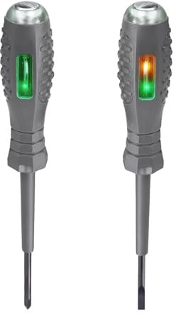 Détecteur d'électricité à tournevis magnétique puissant à couple élevé 2 en 1 | Tournevis testeur tension | Stylo électrique esure lumière couleur à double lumière en alliage couple pour la détection