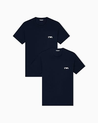 Emporio Armani Herren Bold Monogram 2-Pack T-Shirt 2er-Pack T-Shirt mit Rundhalsausschnitt